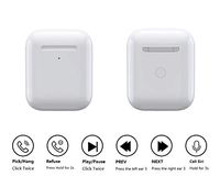 i27 TWS Bluetooth 5.0 Headphones, Wireless Earbuds for Stereo Sound 2 Built-in Mic Earphones Noise Cancelling Headset for Workout, Running Gym (White)