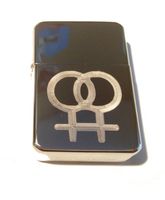 Vector KGM Thunderbird Custom Lighter - GAY Lesbian Pride Women Woman Symbol Logo Silver High Polish Chrome Rare!