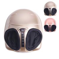 Electric Shiatsu Foot Massager, 220V Electric Antistress 3D Shiatsu Kneading Air Pressure Foot Massager Infrared Foot Care Machine Heating & Therapy,Gold