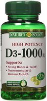 Natures Bounty Vitamin D3 1000IU 120 Softgels (Pack of 2)
