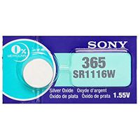Sony 365 (SR1116W) 1.55V Silver Oxide 0%Hg Mercury Free Watch Battery (2 Batteries)