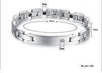 SunIfSnow Lovers Magnetic Radiation with Anti-Fatigue Couple of Titanium Steel Bracelet Women