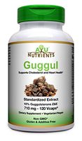 AyuNutrients Guggul 710 mg (10% Guggulsterone Z & E)-120 Veg Caps|Made in USA|Highest Potency and Purity on The Market|Supports Cholesterol