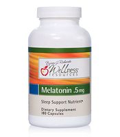 Melatonin 0.5 mg (500 mcg) - 180 Veggie Capsules (Non-GMO, Gluten Free, Vegan)