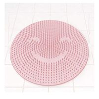 GHHZZQ Bathroom Rugs Non-Slip Massage with Suction Cup TPR Kitchen Public Bath Foot Pad Round Bathtub Mat, 2 Colors, 2.5 cm Thick, 31x31cm (Color : Pink, Size : 31x31cm)