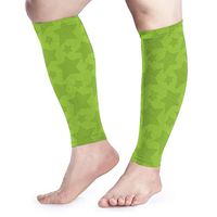 BLongTai Green Star Calf Compression Sleeve Men Womens Running Leg Sleeve for Shin Splint Muscle Pain Relief (1 Pair)