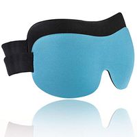NEUYILIT Eye Mask for Sleeping, Lightweight Breathable & Super Soft Eye Mask for Men Women, 3D Contoured Sleep Mask for Travel/Night's Sleeping/Shift Work/Meditation, 2 Pack Black/Lake Blue
