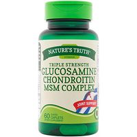 Nature's Truth Triple Strength Glucosamine Chondroitin MSM Complex Dietary Supplement - 60 Coated Caplets, Pack of 3