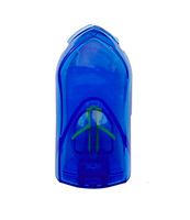 FHL Pill Splitter Adjustable Pill Cutter with Stabilizer Button (Blue)