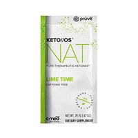 Pruvit Keto//OS NAT Caffeine Free, BHB Salts Ketogenic Supplement - Beta Hydroxybutyrates Exogenous Ketones for Fat Loss, Workout Energy Boost Through Fast Ketosis. 20 Sachets (Lime Time)
