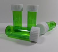 Plastic Travel Screw-Top Containers GREEN 1 Ounce Size Package of 20 Units