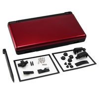 OSTENT Full Repair Parts Replacement Housing Shell Case Kit Compatible for Nintendo DS Lite NDSL Color Red and Black