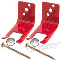 Fire Extinguisher Bracket - (Lot of 2) Amerex Fork Style, Wall Hook, Mount, Hanger for 5 to 13lb. Extinguishers with Valve Body Slots - Free Screws & WASHERS
