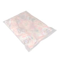 50PCS Aspire Clear Frosted Plastic Bag Zipper Slide Reclosable Bag for Cosmetic Shoes Clothes-12 x 15 3/4 inch