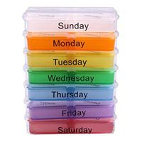 Polytree Weekly 7-Days Pills Case Organizer (Muliti-Color)