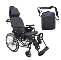Karman MVP502 20" X 18" seat Lightweight Ergonomic Reclining Wheelchair | Free Front Zip Pocket Medical Utility Bag Black!