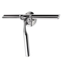 LUXEAR Shower Squeegee Shower Doors Glass Squeegee with Suction Hook Holder Stainless Squeegee for Shower Doors, Bathroom, Window and Car Glass - 10 Inches.