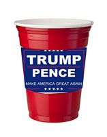 4 Pack of Vinyl Decal Stickers for Disposable Cups/Trump Pence America 2016