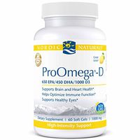 Nordic Naturals Proomega-D Fish Oil 650 Mg Epa 450 Mg Dha 1000 Iu Vitamin D3 Cholecalciferol