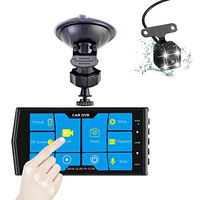 MuMn 4" Touch Screen 2K Car Dash Camera DVR Recorder, Front and Rear Glass Lens, 170 Degree Wide Angle, WDR, G-Sensor, Parking Monitor, Motion Detection, Loop Recording, Night Vision