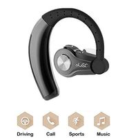 Noise Reduction Earbuds Bluetooth, elecfan Wireless Bluetooth in-Ear Earbud with Microphone for Driving, Stereo Earphone Single Ear Compatible Android iOS Smart Phones (Grey)