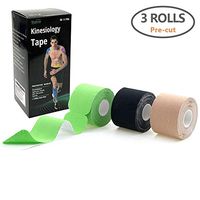 MUEUSS Precut Kinesiology Tape Sports Hypoallergenic Waterproof Breathable Elastic Tape Recovery Sports Athletic Physio Therapy Injury Support for Ankle, Muscles,Elbow, Knee & Shoulder