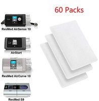 CPAP Filters for ResMed S9, ResMed AirSense 10, ResMed AirCurve 10, AirStart, Disposable Universal Replacement Filter (60 Pack）