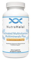 NutraHalal Advanced Formula Activated Halal MultiVitamin & MultiMineral - Halal DNA Tested Vitamin B, C, D, D3, E, B Complex – 120 Count