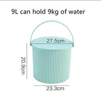 Bath Bucket, Portable Bucket Stool, Household Water Storage Fishing Bucket, Portable Bath Basket, Laundry Bucket with lid, can sit