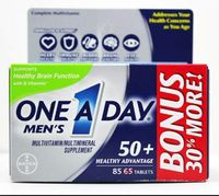 One A Day Men's 50+ Healthy Advantage Multivitamin Tablets(2 Pack Total 170 Tablets)