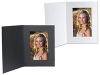 Black Portrait Folder: Plain Border for 4" x 5" vertical prints