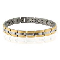 FlameReflection 9mm Titanium Magnetic Therapy Bracelet Two-Tone 8.5 Inches SPJ