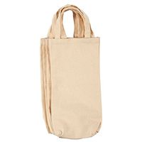Wine Tote Bags - 4-Pack Wine Carrying Bag Set, Ideal Bottle Gift Bags, Cotton Canvas Travel Storage Bags, Picnic Wine Accessories, Off-White - 6.5 x 13 x 2.7 Inches