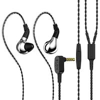 BLON BL03 in Ear Earphone,10mm Carbon Diaphragm Dynamic Drive in Ear Earphone, Metal Shell Bass HiFi DJ in Ear Monitor,in Ear Headphone with 2pin Detachable Cable with Mic Earphone(Silve with Mic)
