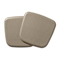 NewLife by GelPro Vintage Leather Comfort Seat Cushion, 16 x 16, Mushroom, 2 Piece
