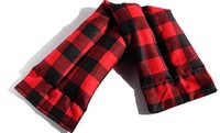 Microwavable Heating Pad, Cozy Plaid Flannel, Natural Rice Filling, Handcrafted (Red and Black Plaid)
