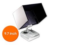 Fits iPad Air 2, iPad Air, 9.7" Tablet FPV Monitor Sunshade Sun Hood for DJI Phantom 3 Transmitter Remote Controller Quick Release iPad Holder Clip Mount - White