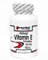 Natural Vitamin E Complex (Non-Oily) 400 IU 200 Capsules ~ Renevitol