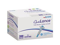 Optilance Push-Button Safety Lancets, 28 G, 1.2 Mm Puncture Depth, 200 Count, Lancing Device NOT Required