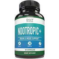 Nootropic+ Supplement - Brain and Mood Support with Improved Memory, Focus, Energy, Creativity & Motivation - 30 Count