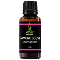 Immune Boost (comparable to Thieves Oil) 100% Natural Germ Fighter Essential Oil Blend Clove, Cinnamon, Lemon, Rosemary & Eucalyptus, by Wonder Healing (30 ml)
