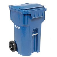 Otto Mobile Heavy Duty Trash Container, 65 Gallon, Blue