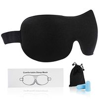 Fasoar Sleeping Mask, Updated Design Light Blocking Sleep Mask, Soft and Comfortable Night Eye Mask for Men Women, Eye Blinder for Travel/Sleeping/Shift Work, Includes Travel Pouch, Black