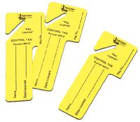 Buddy Products Key Loaned Control Tags, 1.5 x 3.88 Inches, Yellow, 24-Pack (0012)