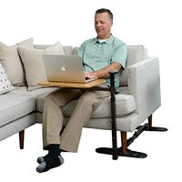 Stander Omni Tray Table, Work from Home Computer Desk, Laptop Lap Desk Station, Bamboo Swivel TV Tray with Ergonomic Stand Assist Mobility Handle
