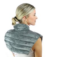 Huggaroo Neck and Shoulder Wrap - Weighted, with Aromatherapy, Gray | Microwavable Heating Pad for Neck Pain Relief, Shoulder Pain Relief, Muscle Tension Relief | Soothe Migraine Headaches, Cramps