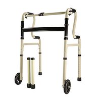 GYZ GY Elderly Walker, Collapsible Lightweight Aluminum Alloy Disabled Rehabilitation Balance Assisted Walking car Adjustable Height, White Medical Supplies (Color : White)