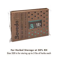 Boveda for Herbal Storage | 58% RH Humidity Control Pack | Size XLarge for Use with Up to 5 Pounds (2.5 Kilograms) | 1-Count