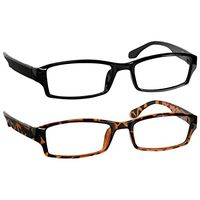 Reading Glasses 5.5 Black and Tortoise (2 Pack) Best Readers for Men and Women - Stylish Look and Crystal Clear Vision When You Need It!Spring Arms & Dura-Tight Screws