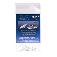 GMS Optical Oval Screw-in Silicone Nose Pads for Glasses, Sunglasses, and Eye-wear – 17mm (2 Pair)